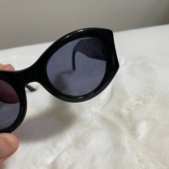 CHANEL Black Sunglasses with Gold Accents main image 5